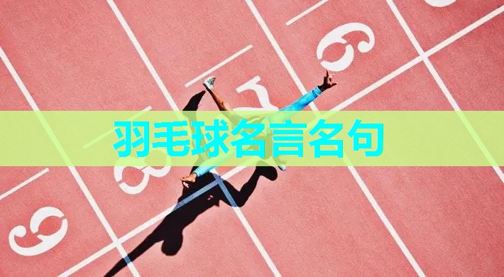 羽毛球名言名句
